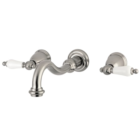 Kingston Brass Roman Tub Faucet, Brushed Nickel, Wall Mount KS3028PL